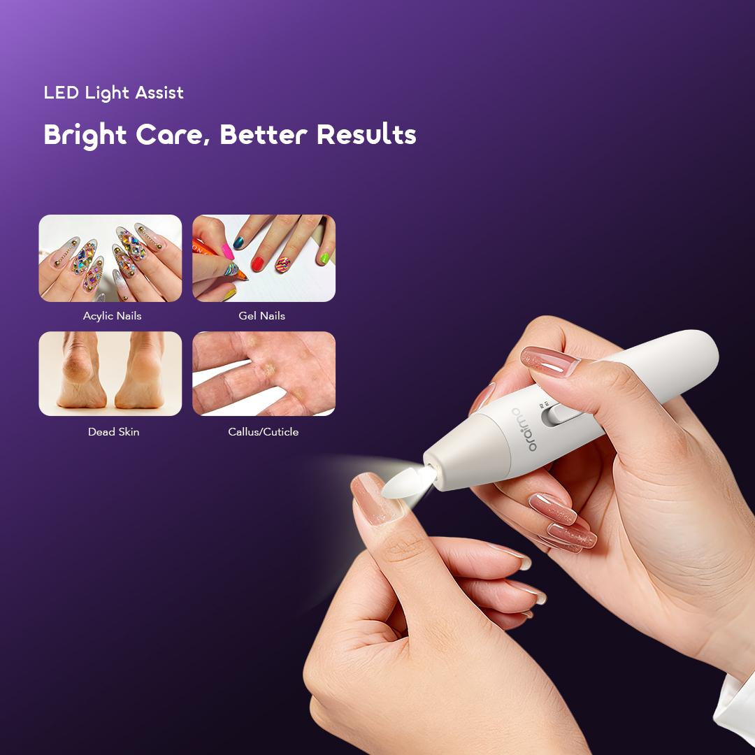 Oraimo Tipsy OMS-210N 6-in-1 Nail Drill – Electric Manicure & Pedicure Kit, Rechargeable Nail Care Tool, Custom Nail Grooming Set