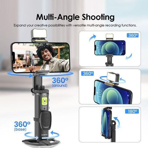 Oraimo Flow Motion Smart Gimbal Stabilizer OAT-201A Portable Handheld Selfie Stick Tripod with Face Tracking & Smooth Video Stabilization