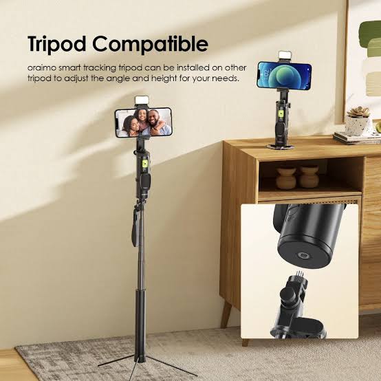 Oraimo Flow Motion Smart Gimbal Stabilizer OAT-201A Portable Handheld Selfie Stick Tripod with Face Tracking & Smooth Video Stabilization
