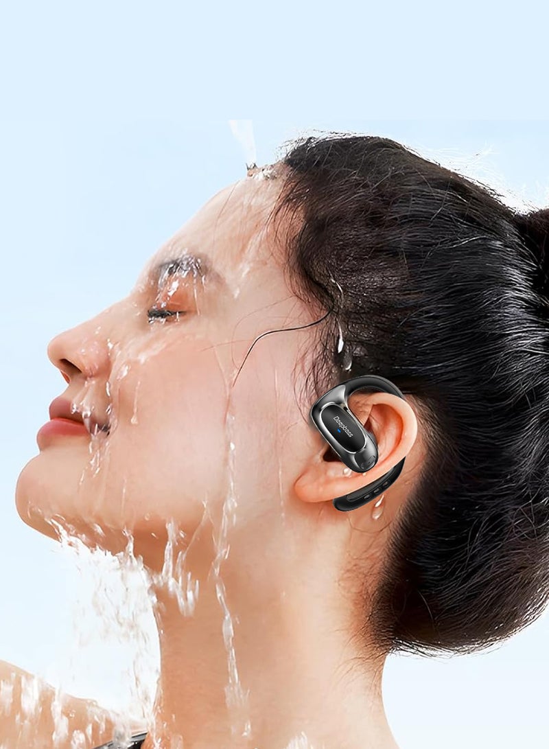 Deepbass OWS AP-10 Wireless Earpods – Bluetooth Stereo Open-Wear Earbuds, Clear Sound, Touch Control, Charging Case, Sports & Daily Use