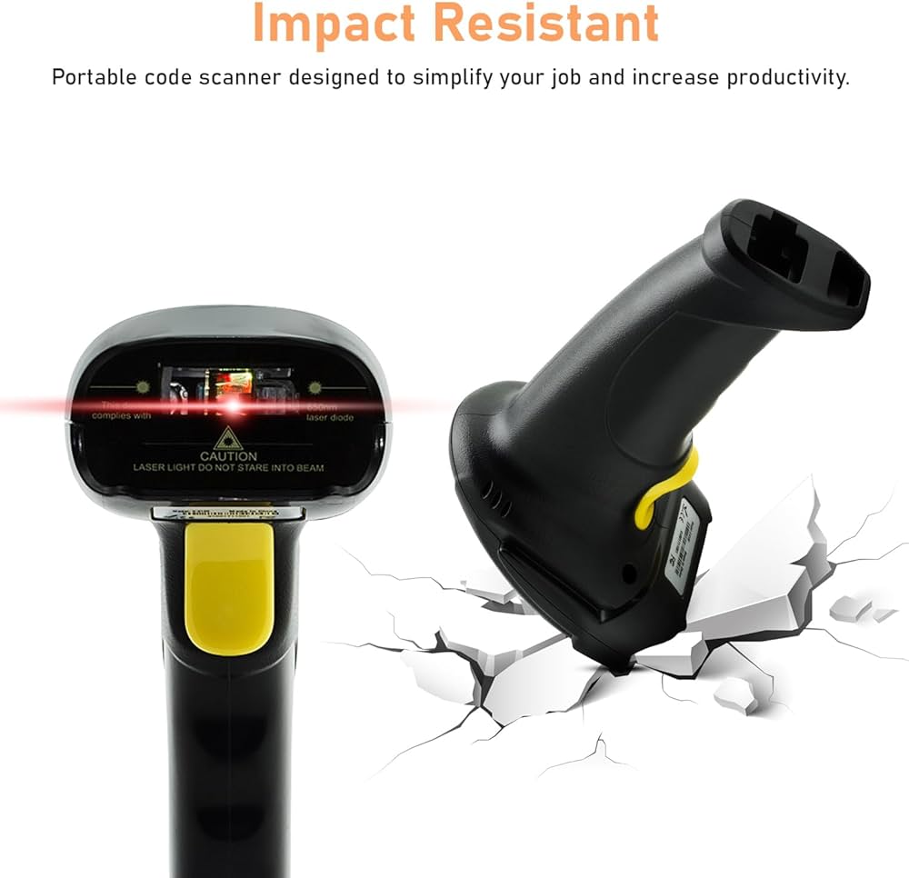 Portable Handheld Laser Barcode Scanner USB Wired Reader for POS & Inventory Management