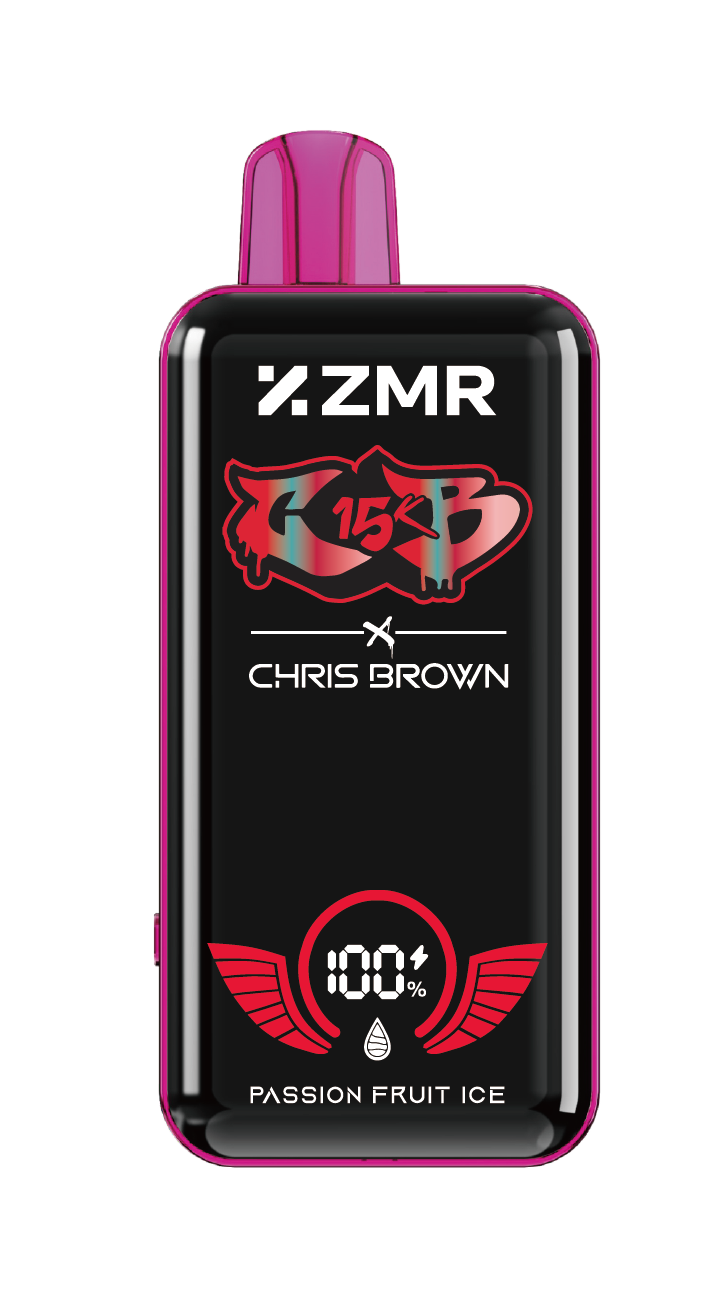 15000 Puffs ZMR R15 Passion Fruit Ice Flavor Disposable Vape – Smart Display, Adjustable Airflow, Wireless Charging