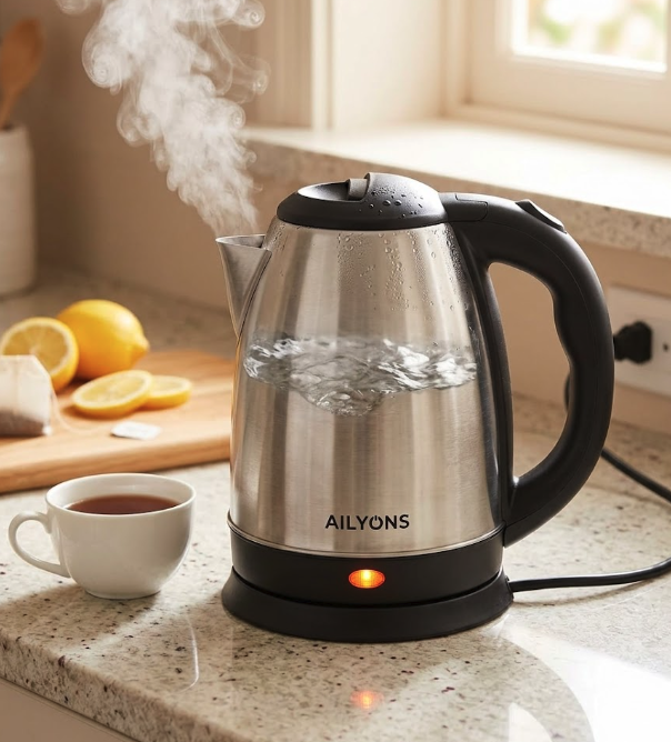 AILYONS 2.0L Stainless Steel Electric Kettle – Rapid Boil & Auto-Shutoff Crafted from premium food-grade stainless steel