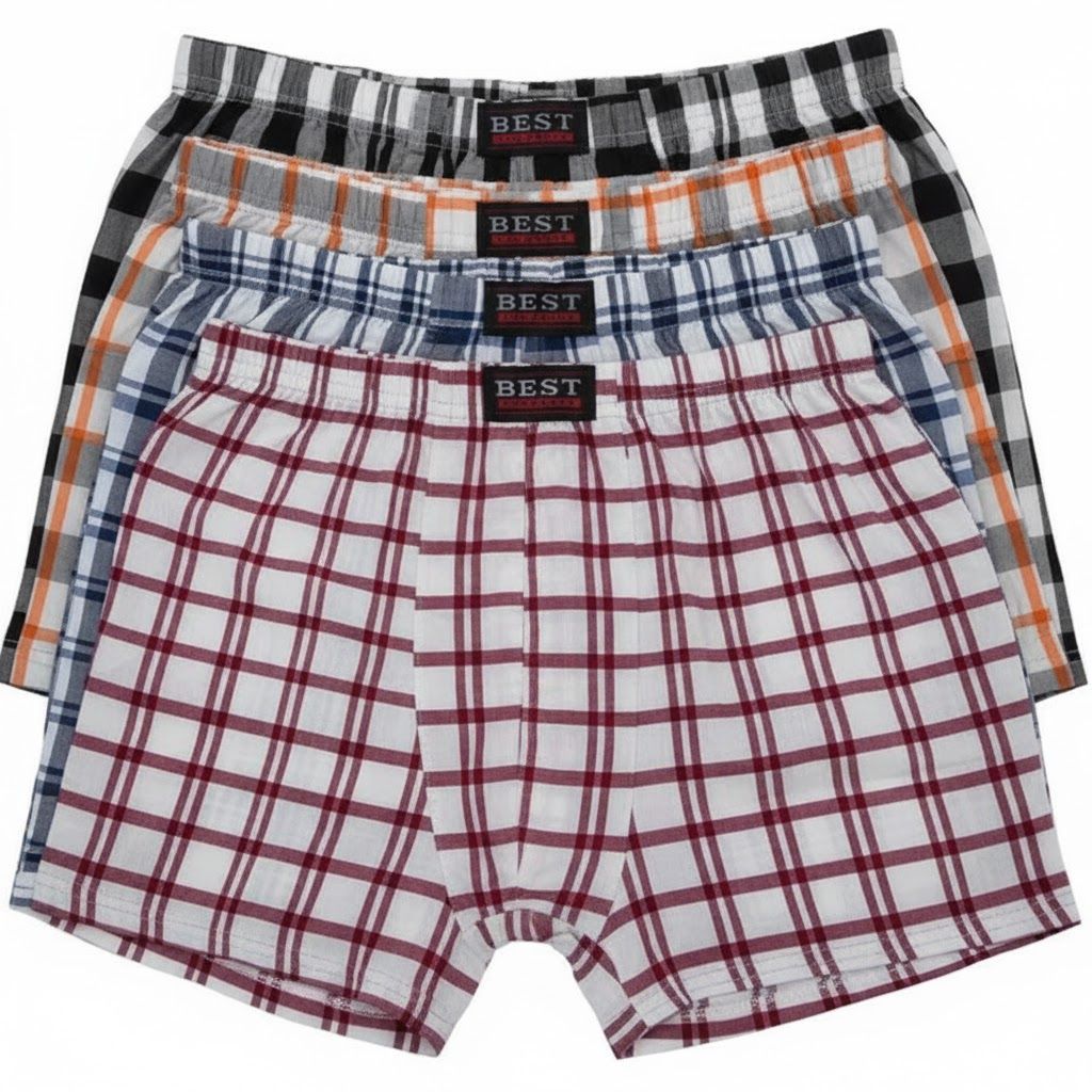 6PCS Men’s  Boxer Shorts – Breathable, Ultra-Soft, Stylish Plaid Underwear for All-Day Comfort & Freshness