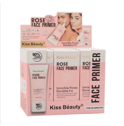 Kiss Beauty Rose Makeup Primer 35ml – Hydrating, Pore Blurring, Long-Lasting Base