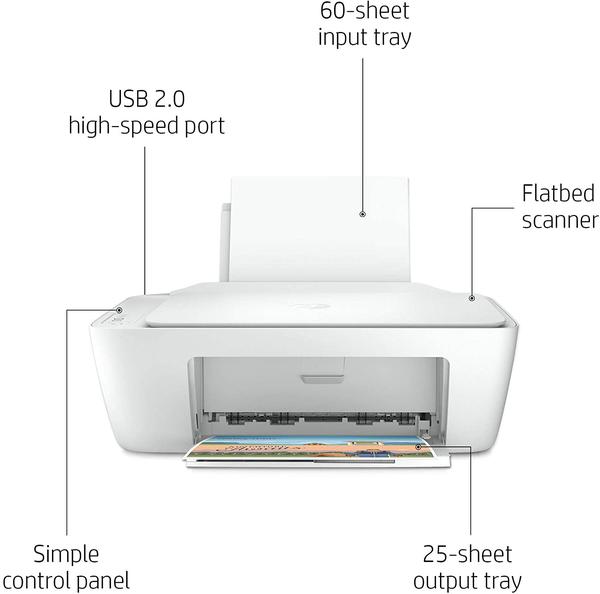 {Free Ream Paper} HP DeskJet Ink Advantage 2875 All-in-One Printer | HP DeskJet Ink Advantage 2875 Colour Inkjet Printer for Home and Office | HP 2320 Print Scan Copy Multifunction Machine
