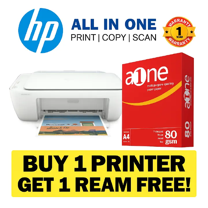 {Free Ream Paper} HP DeskJet Ink Advantage 2875 All-in-One Printer | HP DeskJet Ink Advantage 2875 Colour Inkjet Printer for Home and Office | HP 2320 Print Scan Copy Multifunction Machine