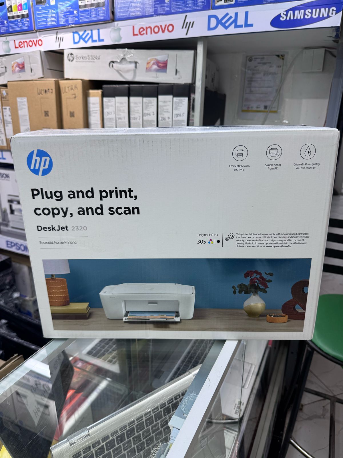 {Free Ream Paper} HP DeskJet Ink Advantage 2875 All-in-One Printer | HP DeskJet Ink Advantage 2875 Colour Inkjet Printer for Home and Office | HP 2320 Print Scan Copy Multifunction Machine