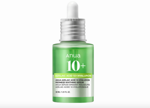 Azelaic acid NEW ADVANCED ANUA 10 HYALURON REDNESS SOOTHING SERUM WITH CICA SOOTHES & CALMS ACNE-PRONE SKIN (30ML)