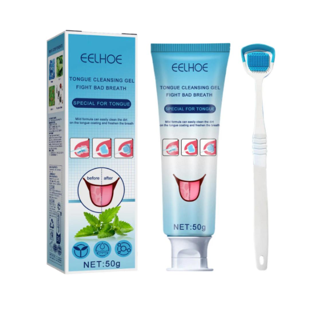 EELHOE Tongue Cleansing Gel 50g Bad Breath Remover, Tongue Cleaner, Fresh Breath Oral Hygiene Mint Gel