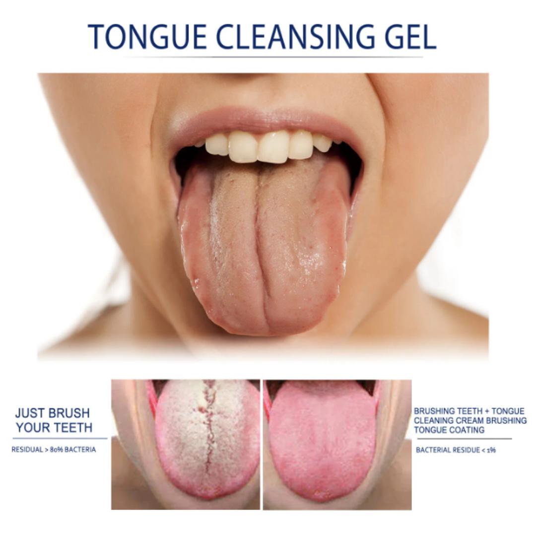 EELHOE Tongue Cleansing Gel 50g Bad Breath Remover, Tongue Cleaner, Fresh Breath Oral Hygiene Mint Gel