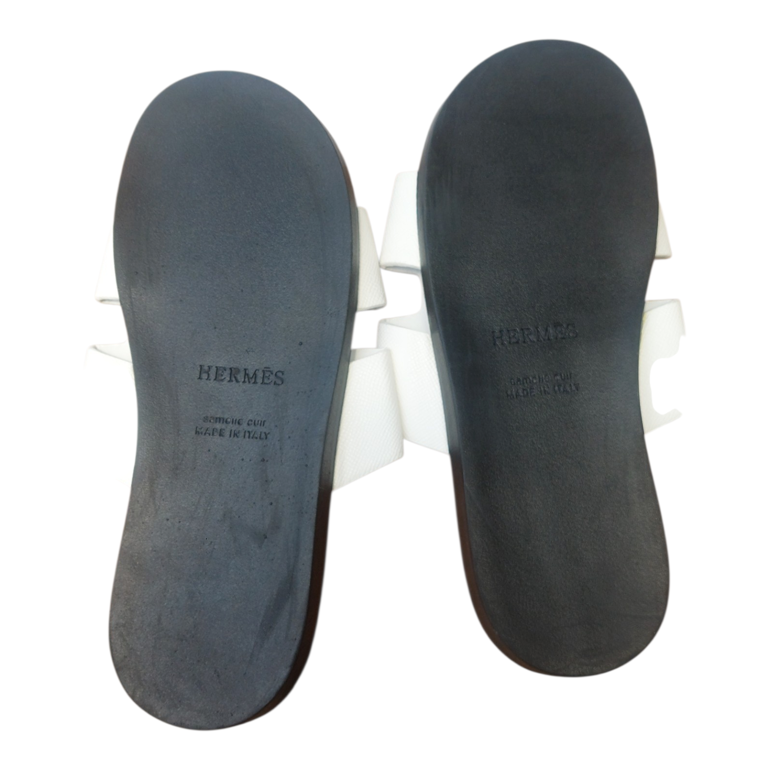 Premium :Hermes Izmir Men's leather Sandals _Iconic "H" Cut _Out Designer Slides,Classy .