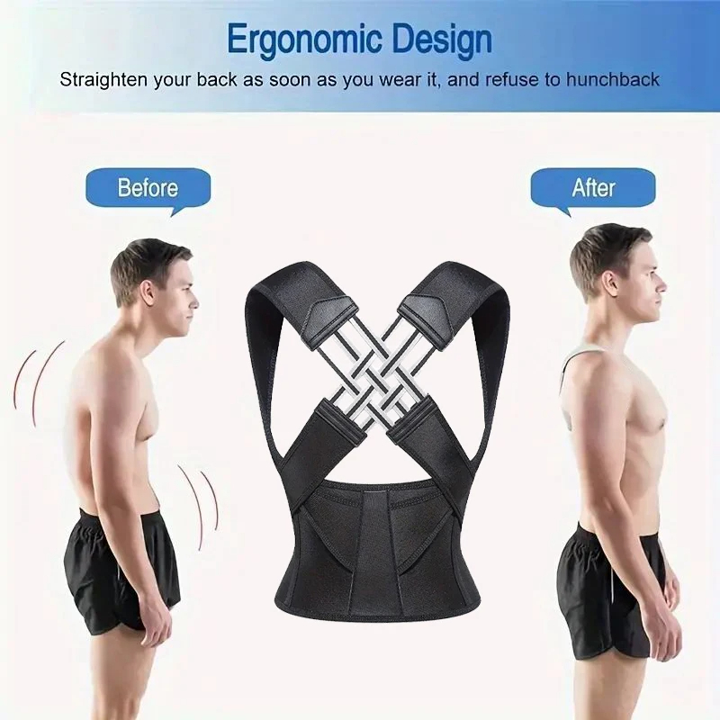 Posture Corrector for Women and Men, Adjustable Shoulder Posture Brace, Back Straightener Posture, Used for Middle Upper Spine