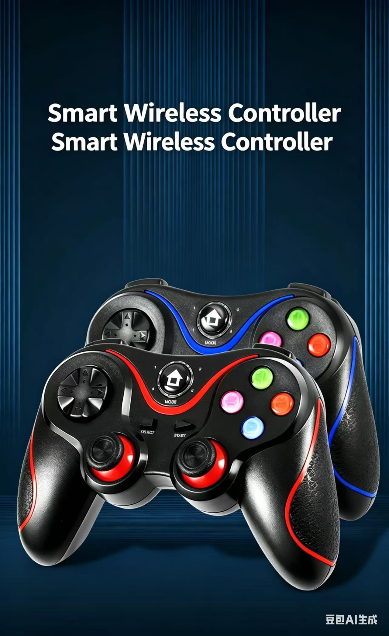 New V8 mobile game controller wireless for iOS and Android P3 and P4 multi-functional controller