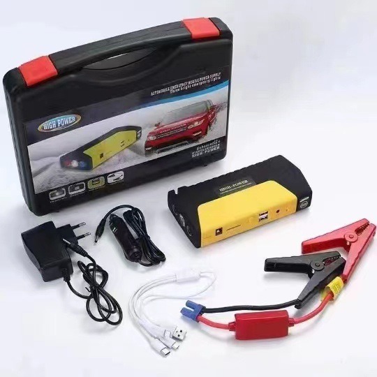 Portable 12V Car Jump Starter Emergency Power Supply With Air Compressor USB Power Bank LED Light Safety Hammer Booster Battery Pack For Petrol Diesel Cars Roadside Emergency Kit