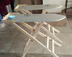 FOLDABLE WOODEN IRONING BOARD.