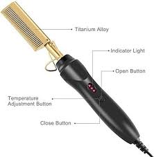 GOLDEN ELECTRIC HOT COMB HAIR STRAIGHTENER.(3 IN 1)