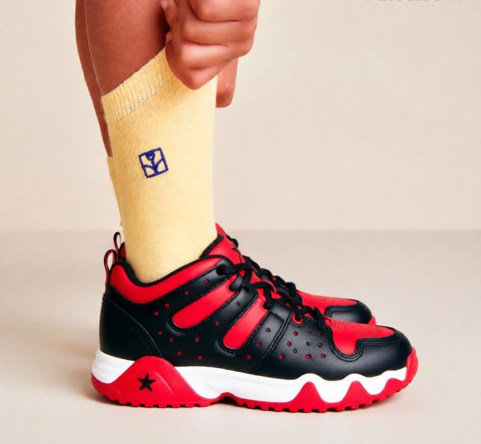 Kids Stylish High-Top Sneakers Soft Sole Lightweight Breathable Baby Shoes | Anti-Slip Casual Toddler Sneakers for Boys & Girls available in Sizes 19–36. Blue, red, black and grey. Breathable design .
