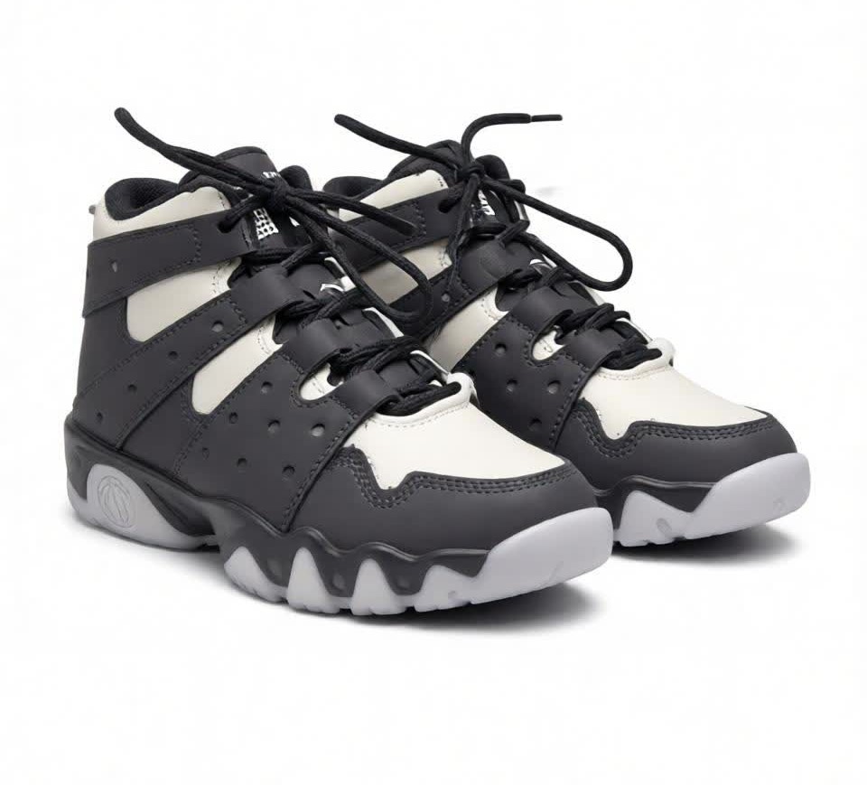 Kids Stylish High-Top Sneakers Soft Sole Lightweight Breathable Baby Shoes | Anti-Slip Casual Toddler Sneakers for Boys & Girls available in Sizes 19–36. Blue, red, black and grey. Breathable design .