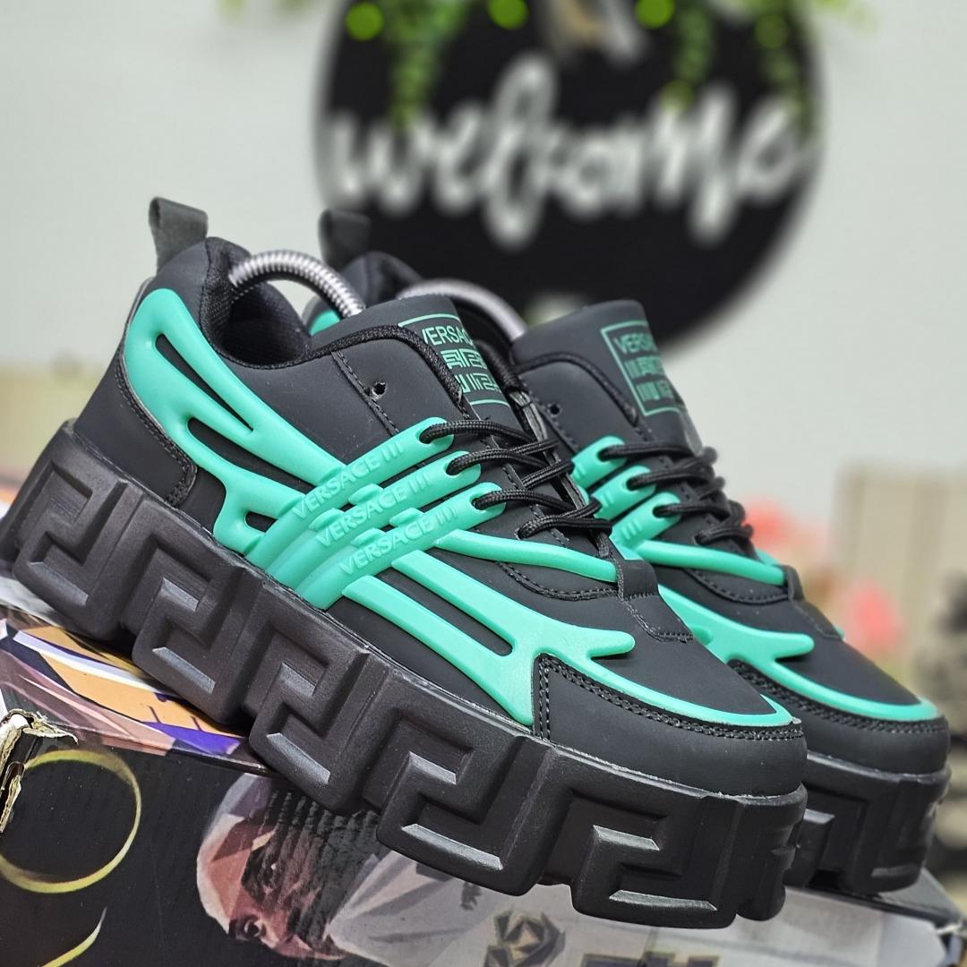 ✅Versachi  Unisex Sneakers  | Designer Inspired Luxury Kicks | 4 Colors Black Green Red White | Sizes EU 40 41 42 43 44 45