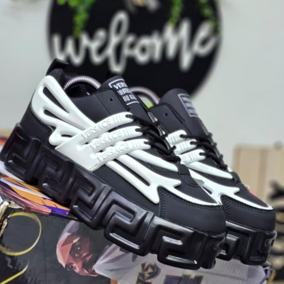 ✅Versachi  Unisex Sneakers  | Designer Inspired Luxury Kicks | 4 Colors Black Green Red White | Sizes EU 40 41 42 43 44 45