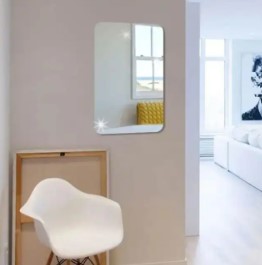 40×60 Peel & Stick Wall Mirror – Oval & Rectangular Modern Home Décor Mirror Peel and Stick Unbreakable Mirror - Shatterproof Lightweight Wall Mirror with Adhesive Backing for Home, Bathroom, Cabinet,