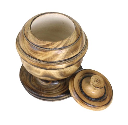 Sugar Dish ! Rustic Wooden Sugar Bowl – Handcrafted Natural Wood Container with Lid for Kitchen & Dining SugarDish
