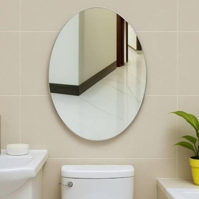 40×60 Peel & Stick Wall Mirror – Oval & Rectangular Modern Home Décor Mirror Peel and Stick Unbreakable Mirror - Shatterproof Lightweight Wall Mirror with Adhesive Backing for Home, Bathroom, Cabinet,
