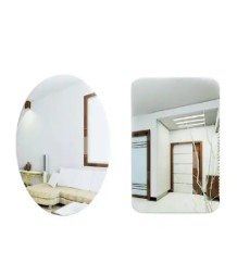 40×60 Peel & Stick Wall Mirror – Oval & Rectangular Modern Home Décor Mirror Peel and Stick Unbreakable Mirror - Shatterproof Lightweight Wall Mirror with Adhesive Backing for Home, Bathroom, Cabinet,