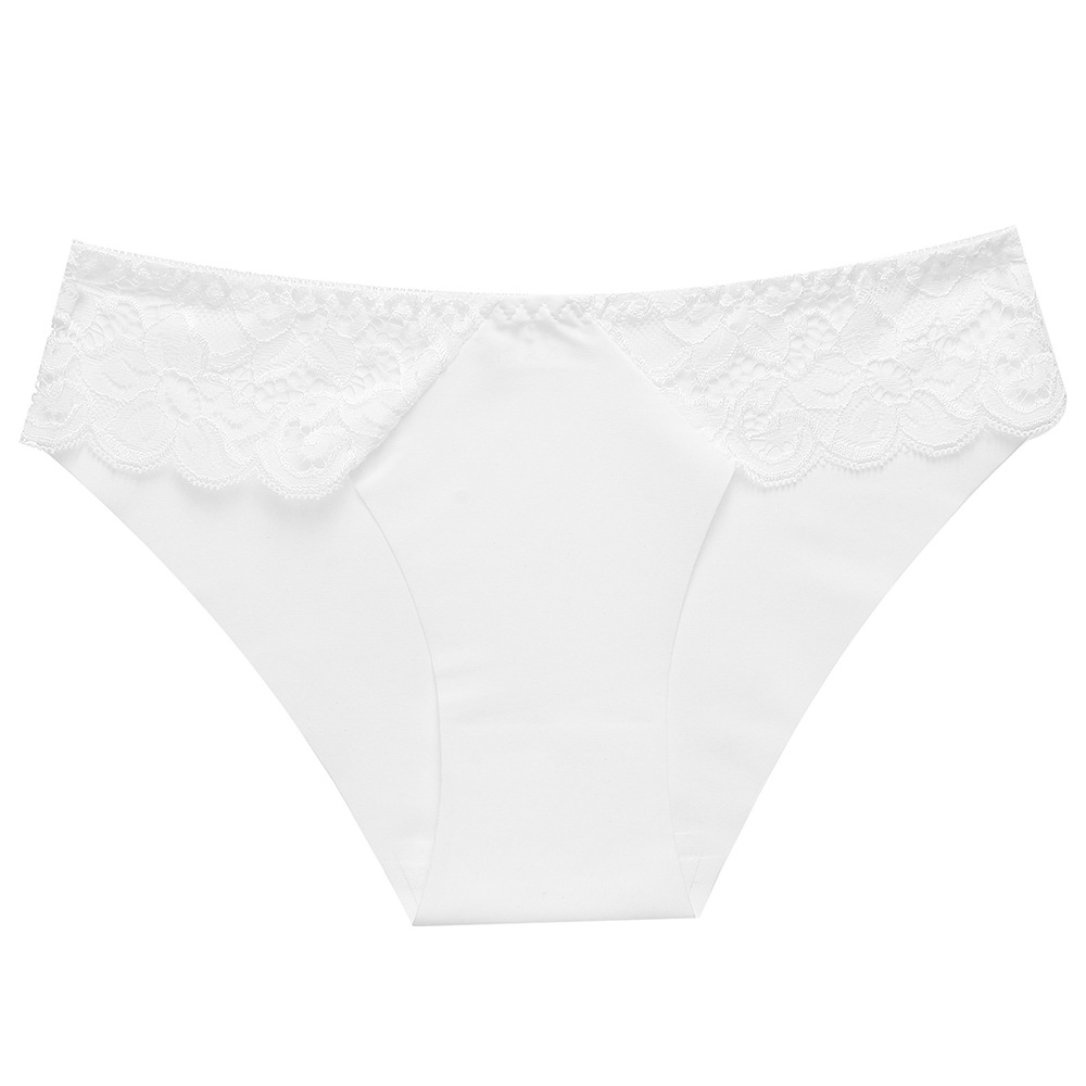 New Arrival Women's Seamless Underwear Thongs Panties Assorted Lace Splice G-string Invisible Briefs Underwear Panties Ladies Soft Breathable Ice Silk Hollow-out Triangle Panties M147