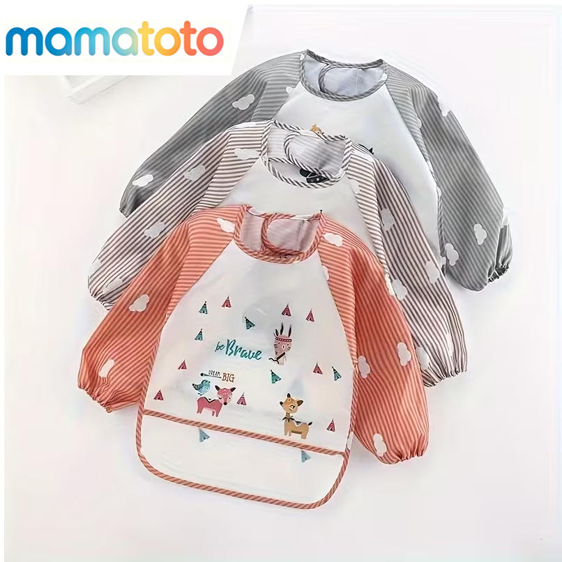 Kids Long Sleeve Art & Feeding Smock – Reversible, Water-Resistant & Easy Wipe-Clean, Lightweight, Fast-Drying & Durable, Perfect for Painting, Baking & Messy Meals at Home, School & Travel,for babies