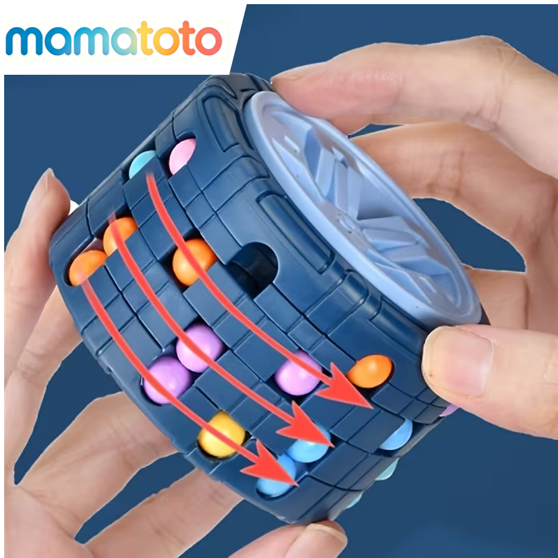 STEM 3D Dynamic Puzzle Cube | Magical Bean Gyro & Slide Maze in a Cube | Enhances Spatial Thinking for Children