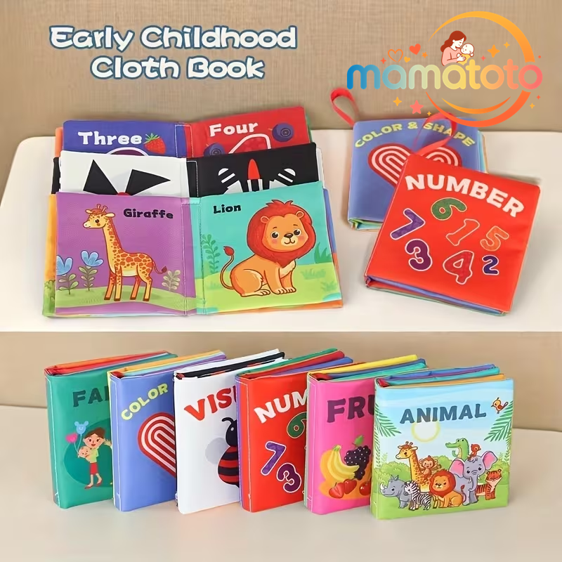 Baby Sensory Cloth Book – Soft & Interactive Crinkle Book for Tactile & Color Recognition, Washable & Durable, Perfect for 0-12 Months Boys & Girls, Great for Travel, Tummy Time & Baby Shower Gifts