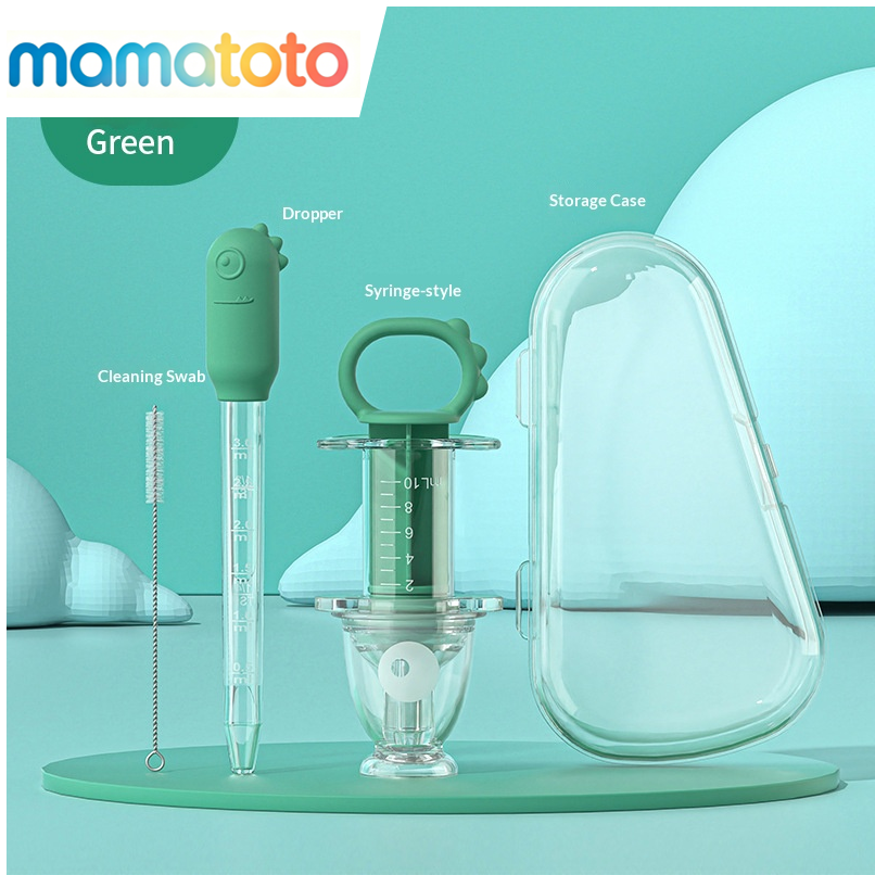 Complete 4-in-1 Baby Medicine Kit – Syringe, Dropper, Storage Case & Cleaning Stick, Anti-Choke Design for Precise Dosing, Hassle-Free Feeding for Newborns & Infants, Perfect for Home,&Travel