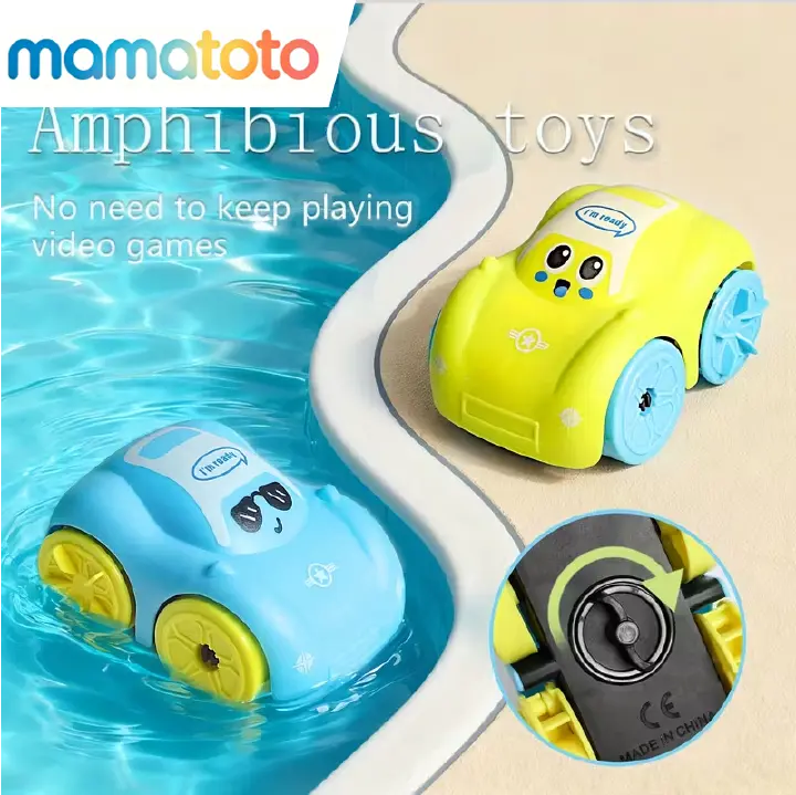 Wind-Up Amphibious Toy Car for Kids – Drives on Land & Swims in Water with Wind-Up Mechanism, Fun Interactive Bath & Floor Toy for Toddlers, No Batteries Needed, Great for Tub, Pool & Home,Ideal Gift