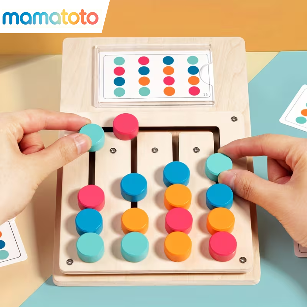 Train Your Child's Right Brain! Wooden Color Matching Puzzle – Builds Logic, Observation & Color Recognition | Perfect for Home Learning