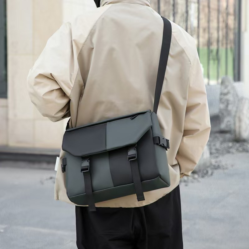 Men's Cross-Body Bag - Casual Trend Nylon Single-Shoulder Bag - Large Capacity Messenger Bag - Cross-Body Functional Bag - Shoulder Bag - Backpack