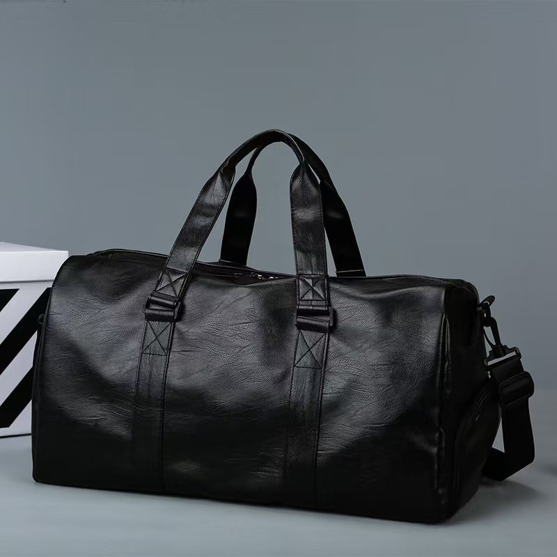 Travel Bag - Large Capacity Single-Shoulder Backpack For Men And Women Business Handbag Soft Leather Luggage Bag Sports And Fitness Bag