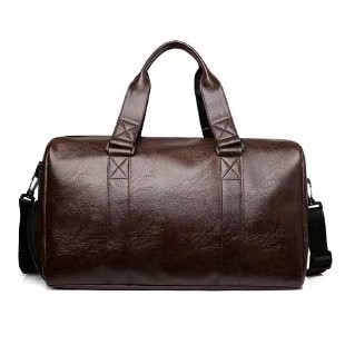Travel Bag - Large Capacity Single-Shoulder Backpack For Men And Women Business Handbag Soft Leather Luggage Bag Sports And Fitness Bag