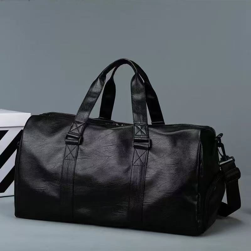 Travel Bag - Large Capacity Single-Shoulder Backpack For Men And Women Business Handbag Soft Leather Luggage Bag Sports And Fitness Bag