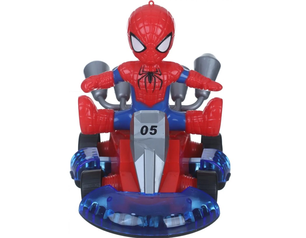 Spider-Man Plastic Lantern Toy – Beach Buggy Shaped Light-Up Musical Toy, Flashing LED Lights & Sound Effects, Kids Outdoor Play & Room Decoration Toy, Durable Plastic Fun Vehicle Gift for Ages 3+