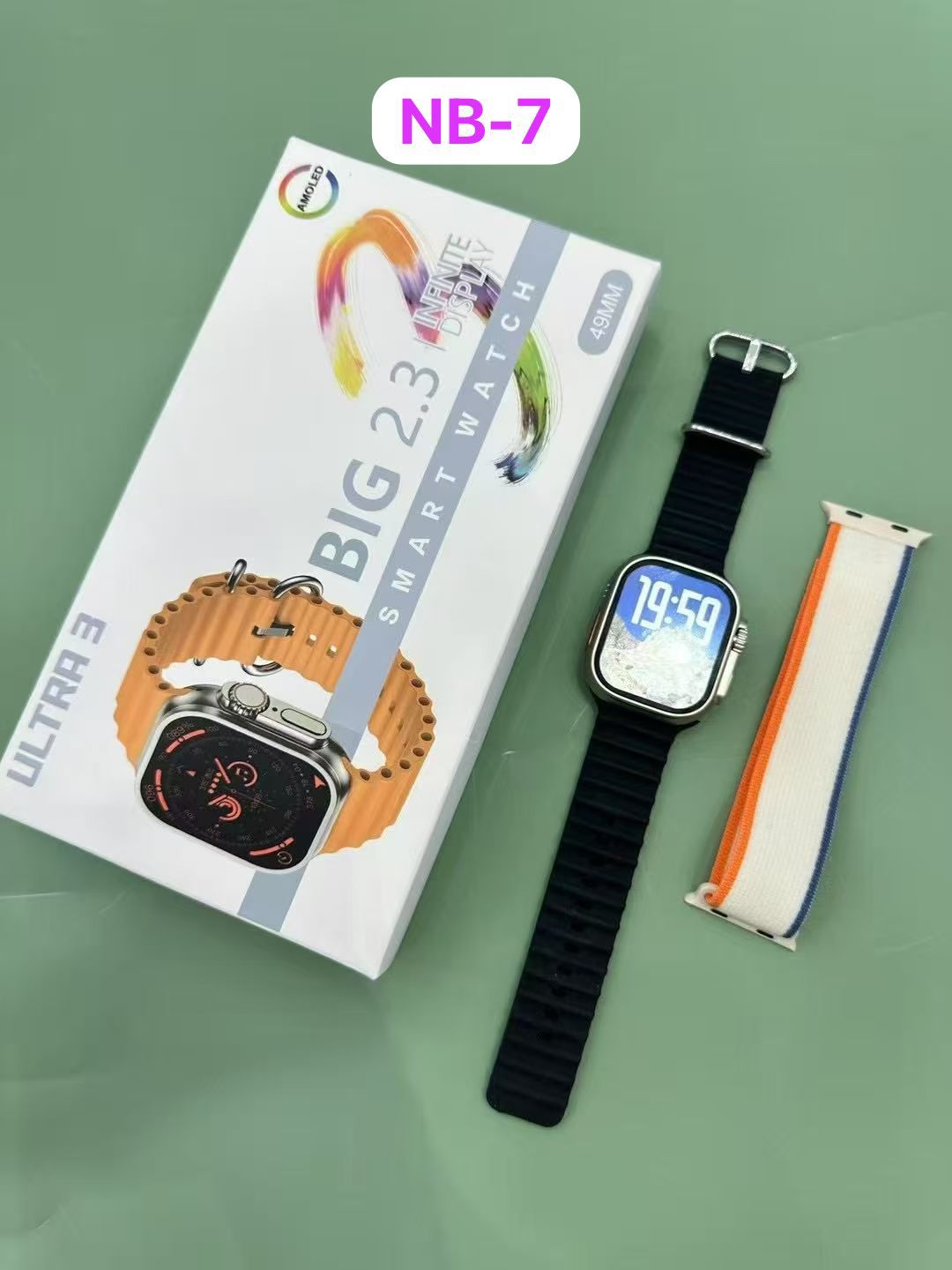 T900 Ultra Smartwatch 2.3" AMOLED Display 49mm Case Bluetooth Calling Heart Rate Monitor 22 Sport Modes Built-in Compass Multiple Interchangeable Straps Wireless Charging Fitness Watch
