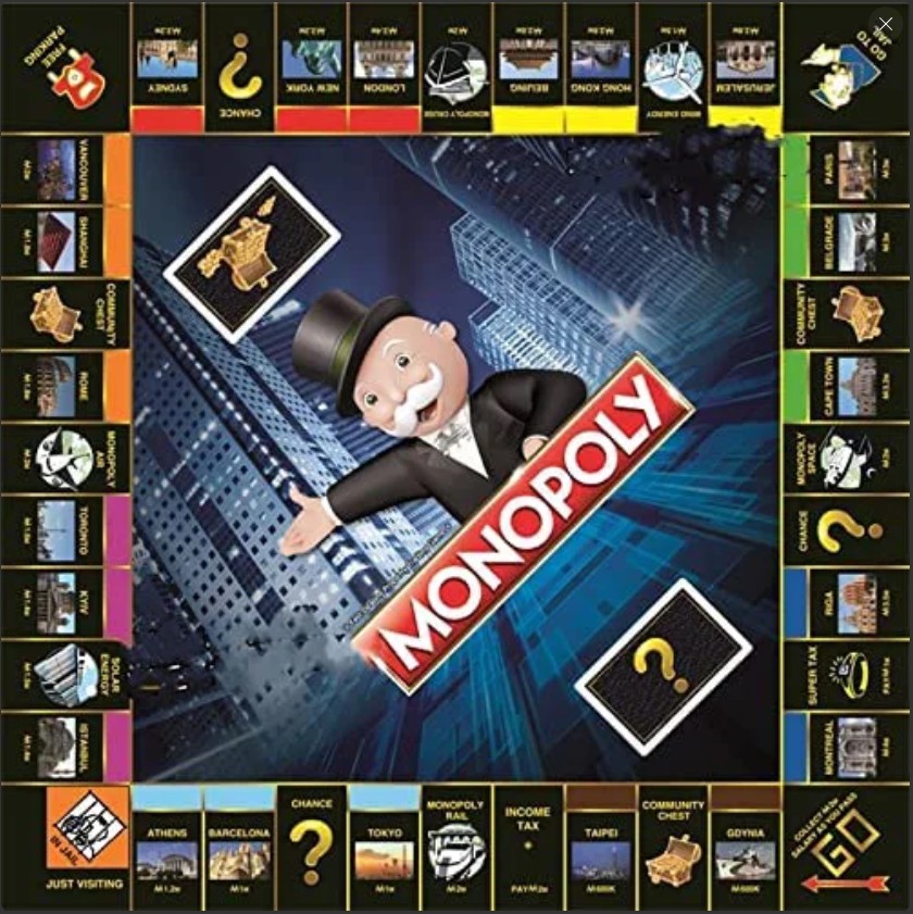 Monopoly Ultimate Banking Edition Board Game – Electronic Banking Unit, Cashless Property Trading Game for Families & Kids, Fast-Paced Strategy Board Game for Ages 8+, Fun Christmas & Game Night