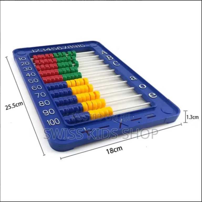 Plastic Abacus Educational Toy for Kids – Colorful Counting Beads Math Learning Frame, Early Education Montessori Teaching Tool for Numbers, Addition & Subtraction, Toddler Learning Aid for School