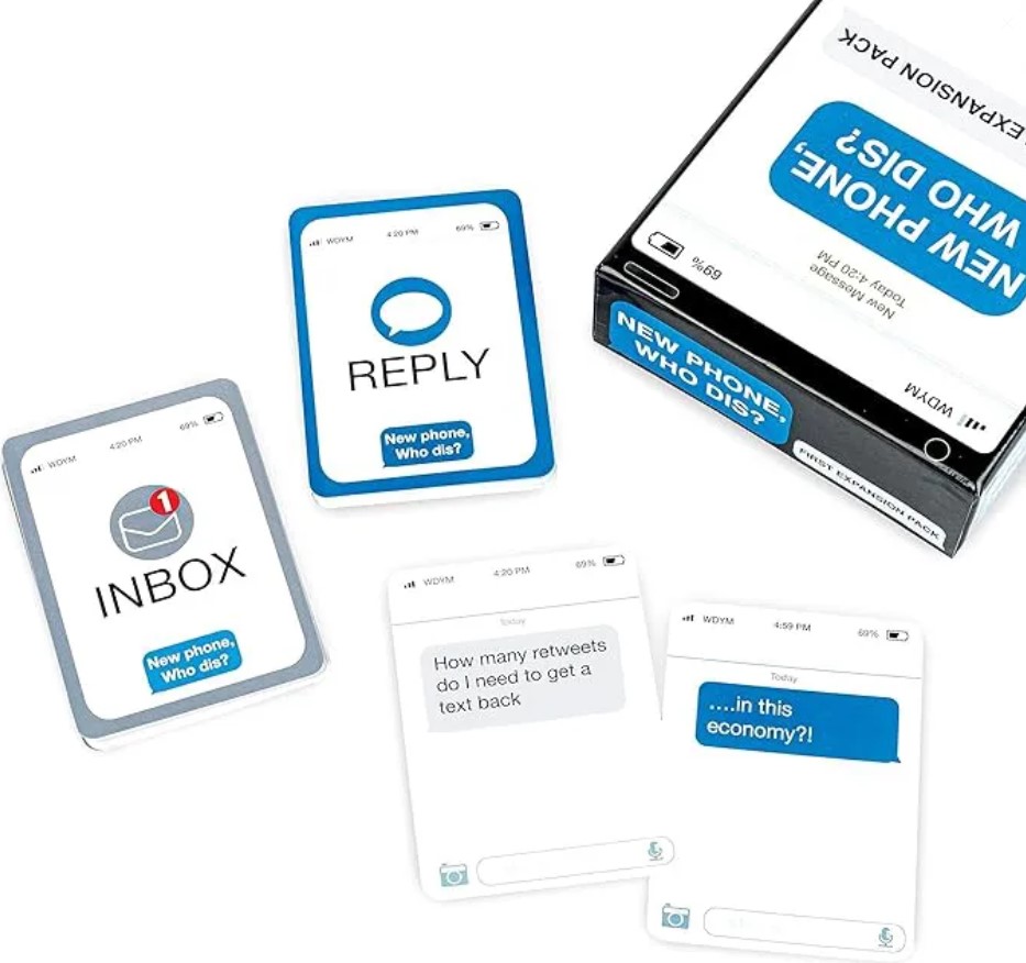 Phone Who Dis CARD GAME – Offline Text Message Party Game for Adults, Spicy Edition Card Game with 50 Inbox Cards and 250 Reply Cards, Hilarious Social Party Game for Friends, Game Nights