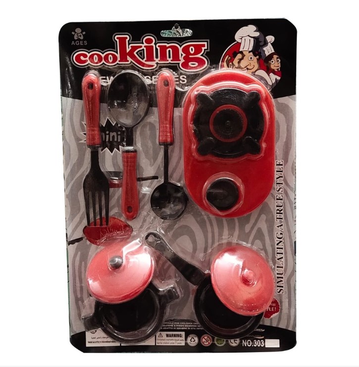 Kids Pretend Play Kitchen Cooking Set – Plastic Stove & Cookware Toy with Pots, Pans & Utensils, Imaginative Role-Playing Kitchen Playset, Educational Creative Learning Toy, Durable Non-Toxic Material