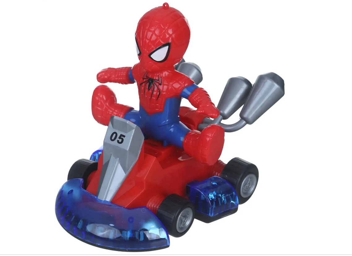 Spider-Man Plastic Lantern Toy – Beach Buggy Shaped Light-Up Musical Toy, Flashing LED Lights & Sound Effects, Kids Outdoor Play & Room Decoration Toy, Durable Plastic Fun Vehicle Gift for Ages 3+