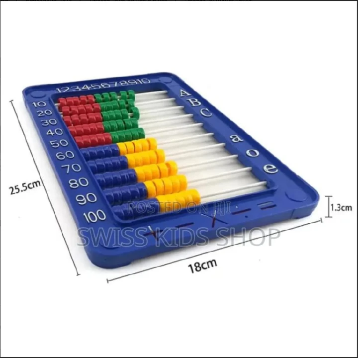 Plastic Abacus Educational Toy for Kids – Colorful Counting Beads Math Learning Frame, Early Education Montessori Teaching Tool for Numbers, Addition & Subtraction, Toddler Learning Aid for School