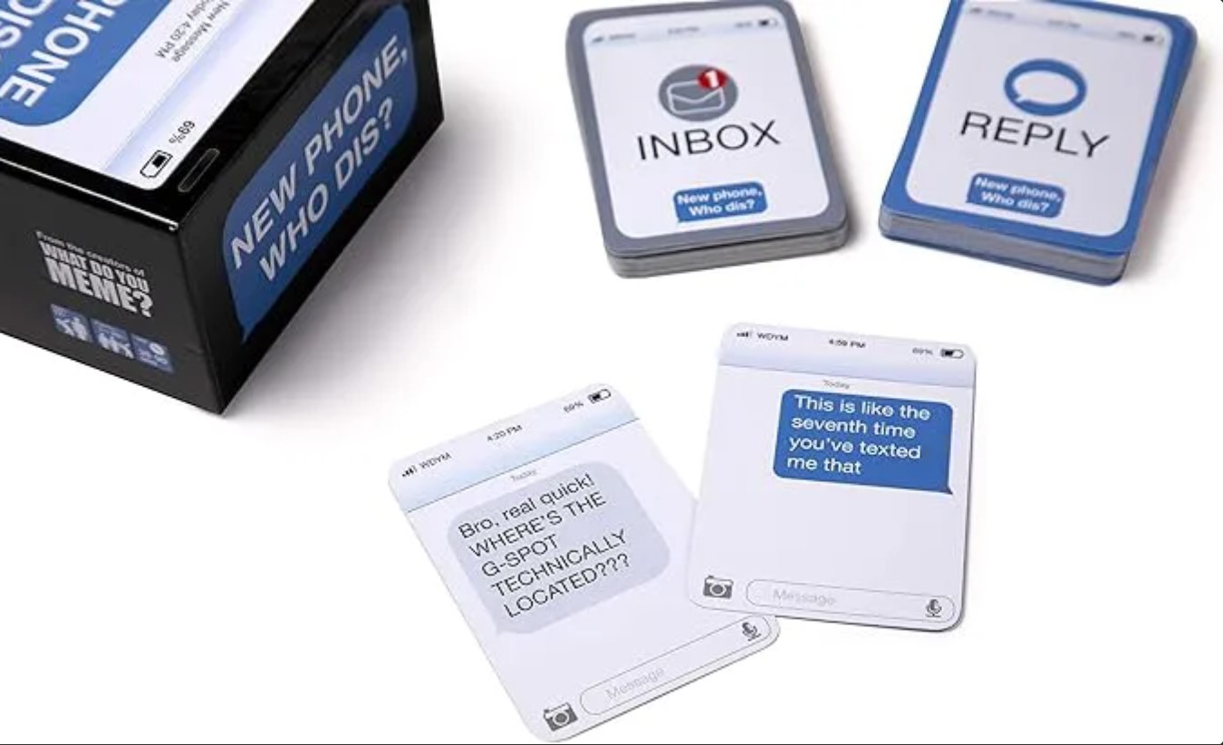 Phone Who Dis CARD GAME – Offline Text Message Party Game for Adults, Spicy Edition Card Game with 50 Inbox Cards and 250 Reply Cards, Hilarious Social Party Game for Friends, Game Nights