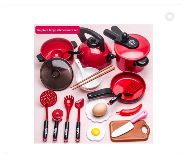 Kids Pretend Play Kitchen Cooking Set – Plastic Stove & Cookware Toy with Pots, Pans & Utensils, Imaginative Role-Playing Kitchen Playset, Educational Creative Learning Toy, Durable Non-Toxic Material